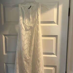 White Eyelet Sleeveless women’s bathing suit cover up size XL